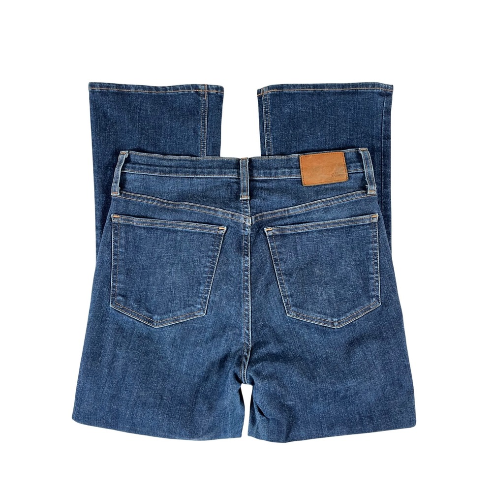 J.Crew Billie Demi Boot Crop Jeans Dark Wash High Rise Stretch Denim Size 28